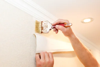 Pose de papier peint à Arvigna — revêtements muraux et toiles de verre